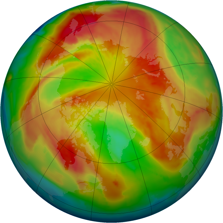 Arctic ozone map for 17 March 2013